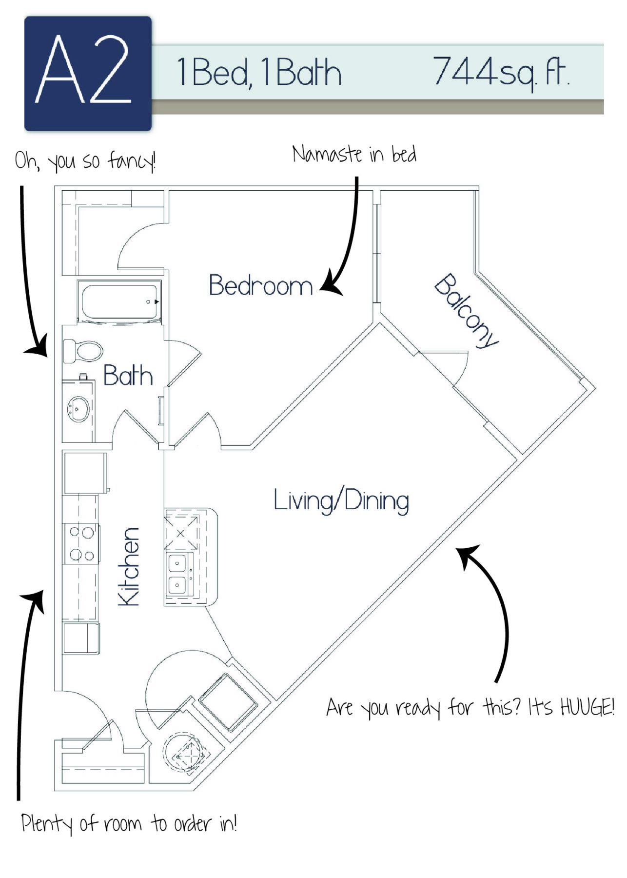 Tuscany 1 bedroom 1 bath apartment 786 sqft at Marcella at Gateway